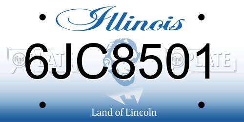 6JC8501 Illinois License Plate