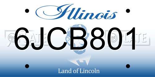 6JCB801 Illinois License Plate