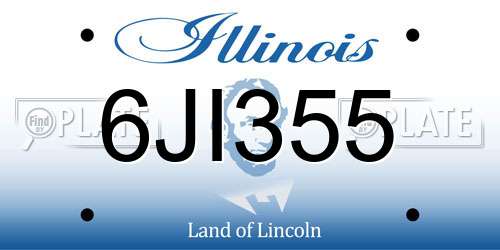 6JI355 Illinois License Plate