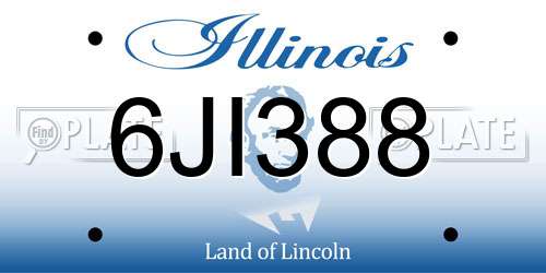 6JI388 Illinois License Plate