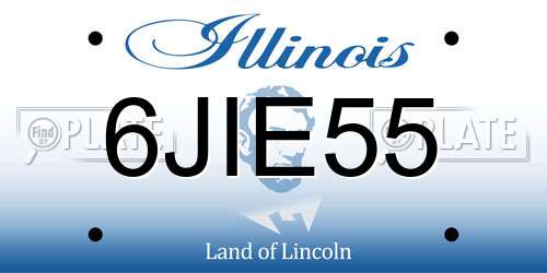 6JIE55 Illinois License Plate