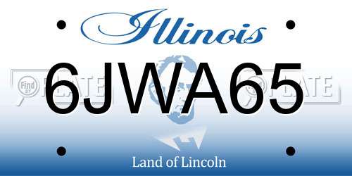 6JWA65 Illinois License Plate