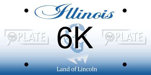 6K Illinois License Plate