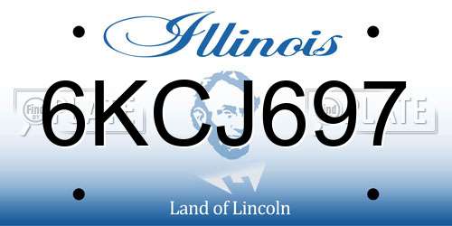 6KCJ697 Illinois License Plate