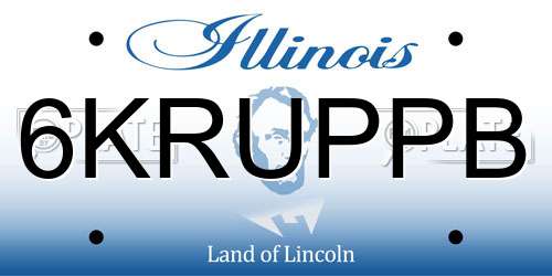 6KRUPPB Illinois License Plate