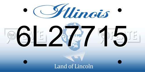 6L27715 Illinois License Plate