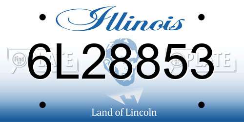 6L28853 Illinois License Plate
