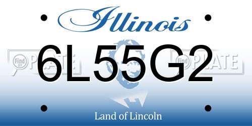 6L55G2 Illinois License Plate