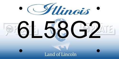 6L58G2 Illinois License Plate