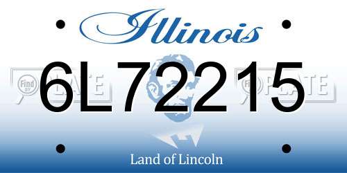 6L72215 Illinois License Plate