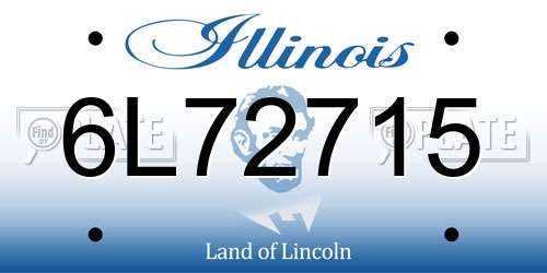 6L72715 Illinois License Plate