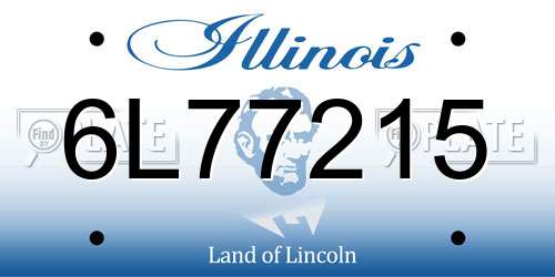 6L77215 Illinois License Plate