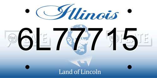 6L77715 Illinois License Plate