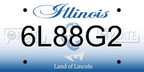 6L88G2 Illinois License Plate