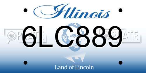 6LC889 Illinois License Plate