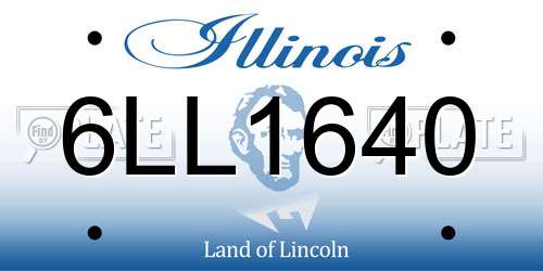 6LL1640 Illinois License Plate