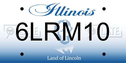 6LRM10 Illinois License Plate