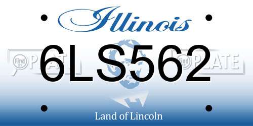 6LS562 Illinois License Plate