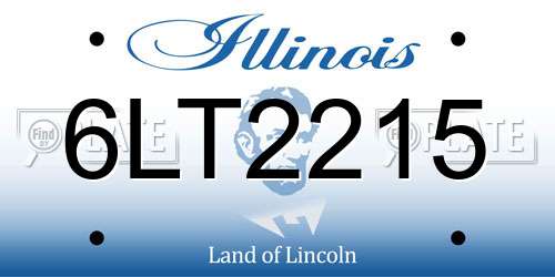 6LT2215 Illinois License Plate