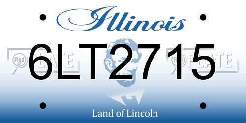 6LT2715 Illinois License Plate
