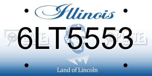 6LT5553 Illinois License Plate