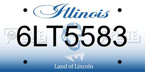 6LT5583 Illinois License Plate