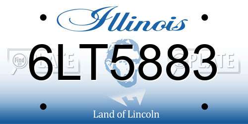 6LT5883 Illinois License Plate