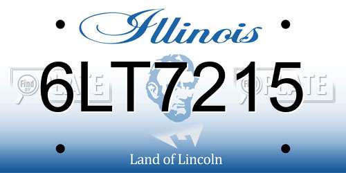 6LT7215 Illinois License Plate