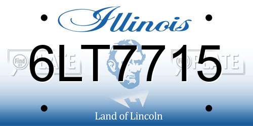 6LT7715 Illinois License Plate