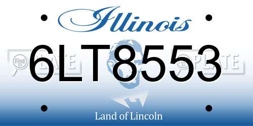 6LT8553 Illinois License Plate