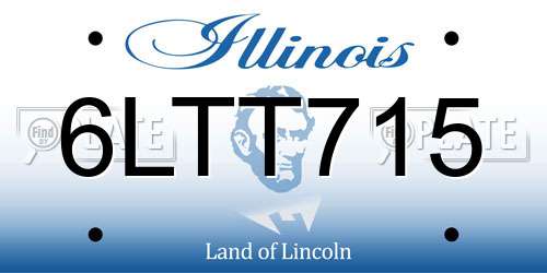 6LTT715 Illinois License Plate