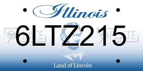 6LTZ215 Illinois License Plate