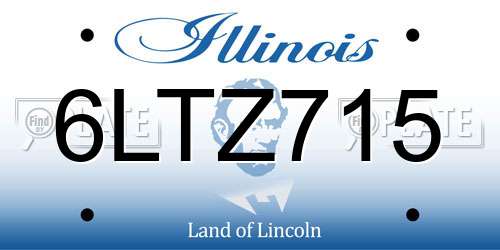 6LTZ715 Illinois License Plate