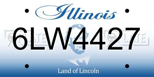 6LW4427 Illinois License Plate