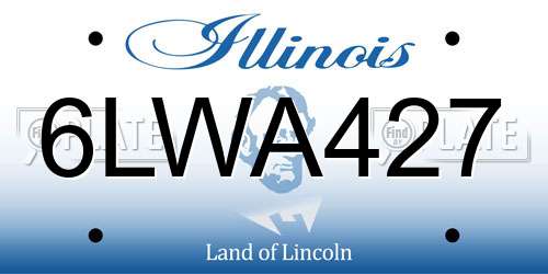 6LWA427 Illinois License Plate