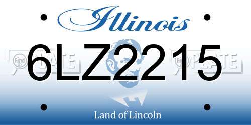 6LZ2215 Illinois License Plate