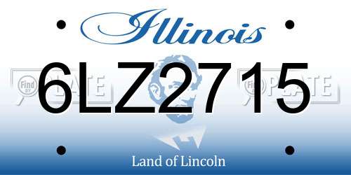6LZ2715 Illinois License Plate