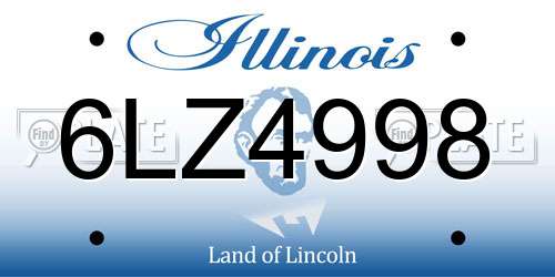 6LZ4998 Illinois License Plate