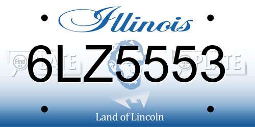 6LZ5553 Illinois License Plate