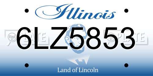 6LZ5853 Illinois License Plate