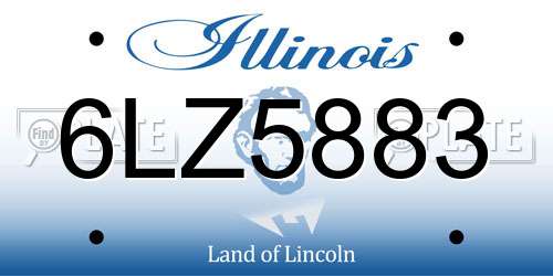 6LZ5883 Illinois License Plate