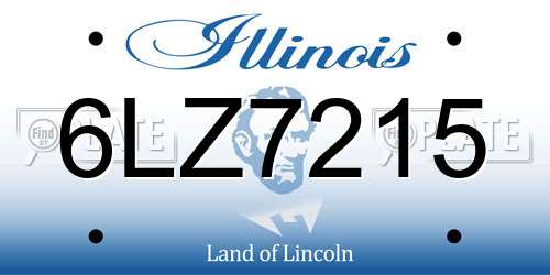 6LZ7215 Illinois License Plate