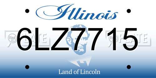 6LZ7715 Illinois License Plate