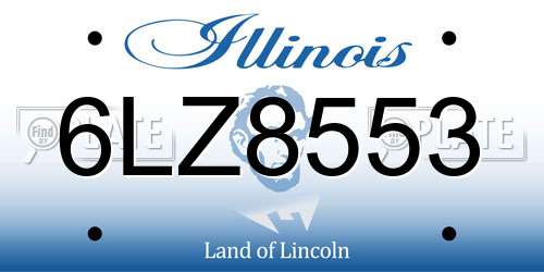 6LZ8553 Illinois License Plate