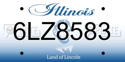6LZ8583 Illinois License Plate