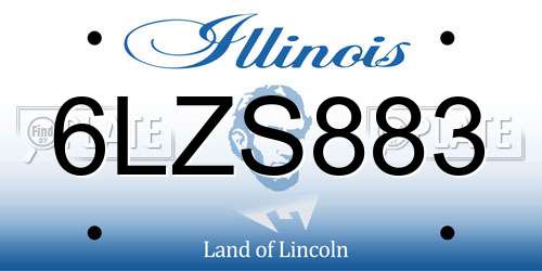 6LZS883 Illinois License Plate