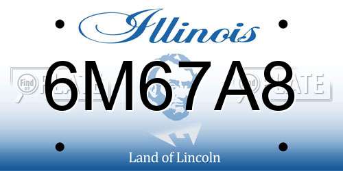 6M67A8 Illinois License Plate