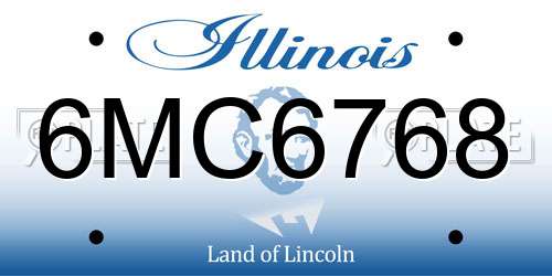 6MC6768 Illinois License Plate
