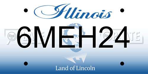 6MEH24 Illinois License Plate