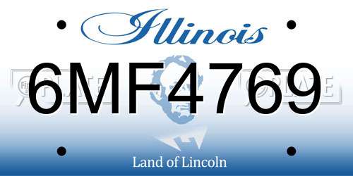 6MF4769 Illinois License Plate